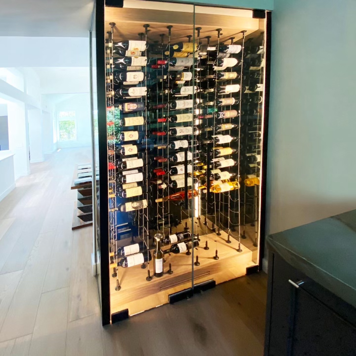Home Cellar Masters La - Glass Wall Wine Cellar Cost